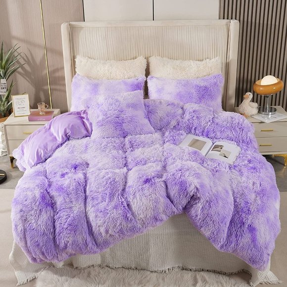 New Plush Duvet Cover Set, Luxury Ultra Soft Duvet Cover Set Fluffy Plus… - Picture 7 of 11